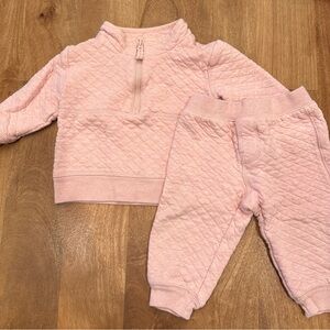 Baby GAP 12-18mo Pink Quilted Sweatsuit